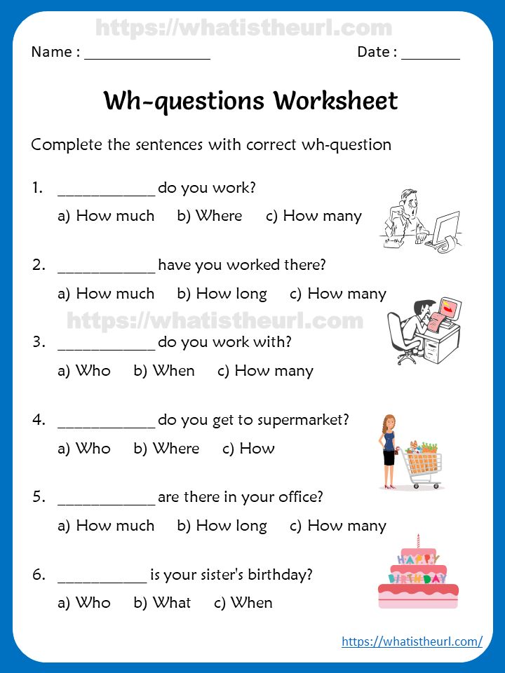 Wh-questions Worksheets For Kids | Wh questions worksheets, Wh ...