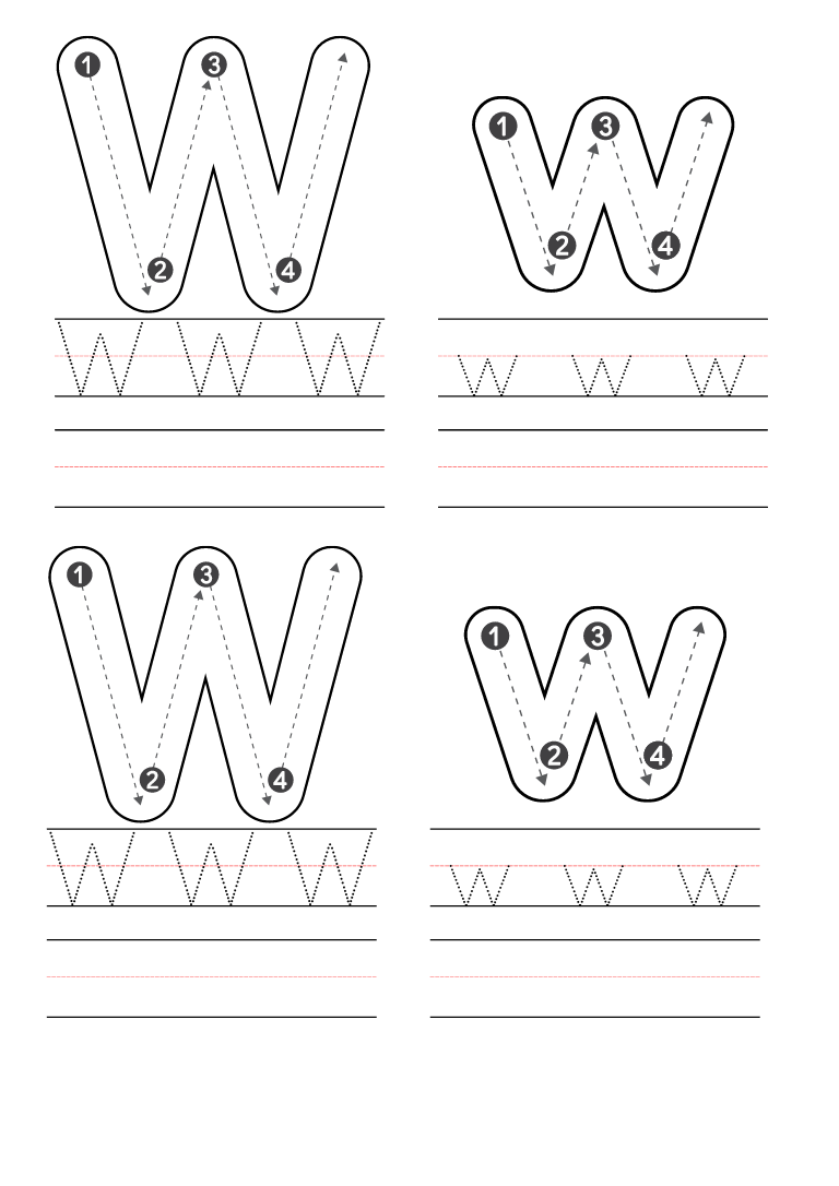 w worksheet for preschoolers