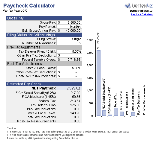 w4 worksheet calculator