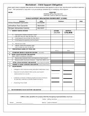 wa state child support worksheet
