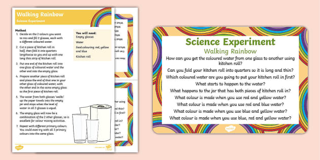 walking water experiment worksheet