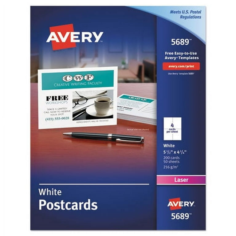 Printable Postcards, Inkjet, 85 Lb, 4.25 X 5.5, Matte White, 200 ...