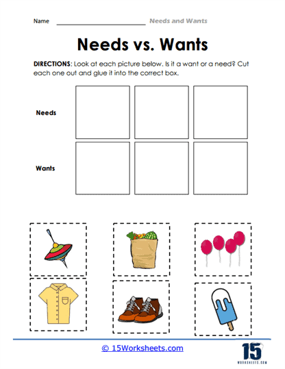 Needs and Wants Worksheets - 15 Worksheets.com - Worksheets Library