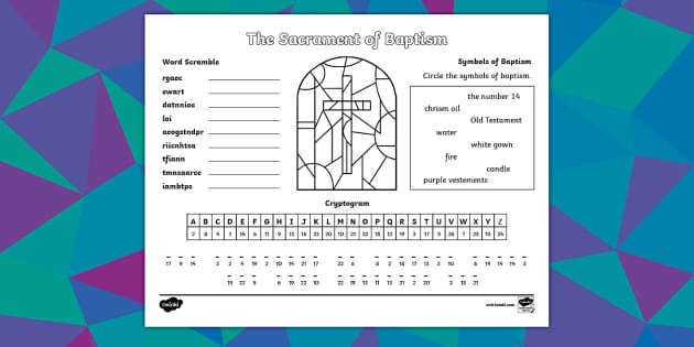 water baptism worksheet