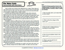 water cycle 5th grade worksheet