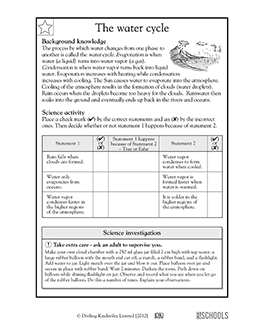 The water cycle | 5th grade Science Worksheet | GreatSchools