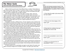 water cycle worksheet 5th grade