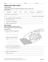What Is the Water Cycle? Earth Science Printable (6th-12th Grade ...