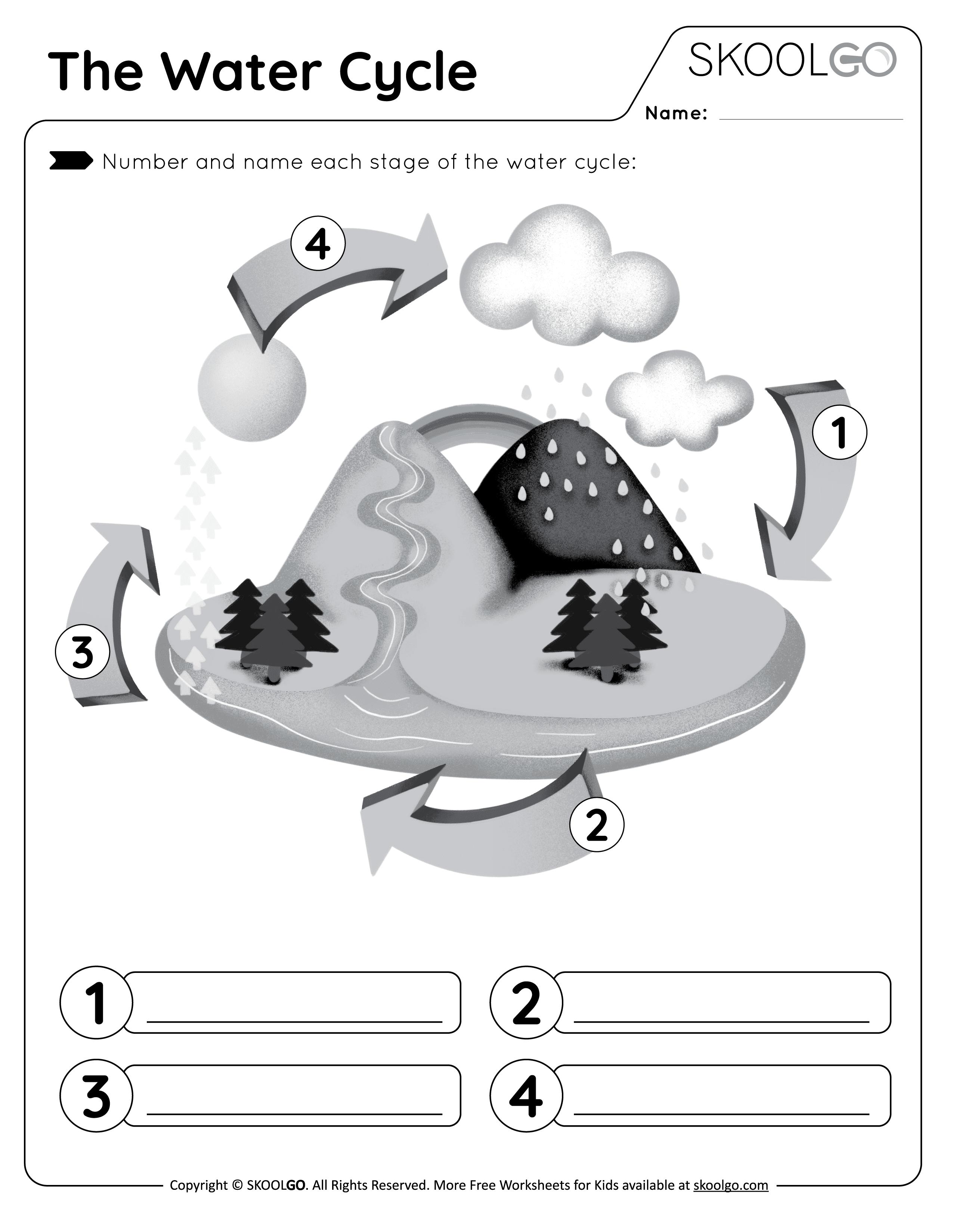 The Water Cycle - Free Worksheet - SKOOLGO