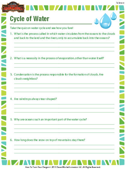 Water Cycle Worksheet - Download | Education World