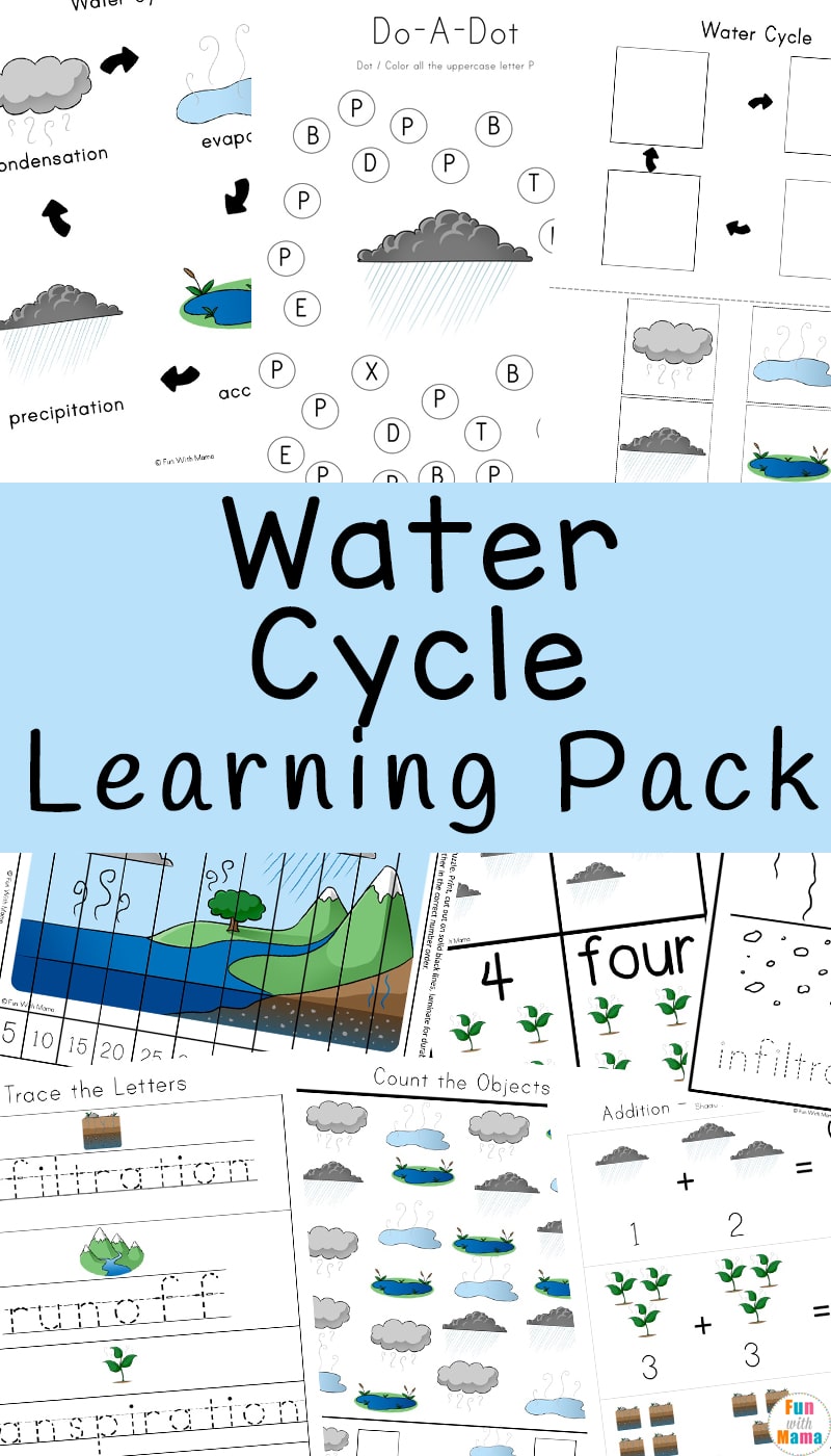 water cycle worksheet kindergarten