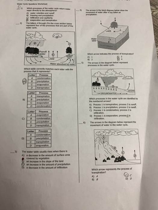 water in the atmosphere worksheet answers