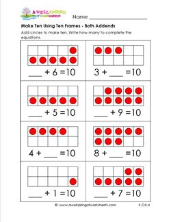 ways to make 10 worksheet