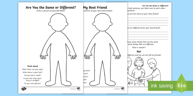 What Makes You Unique? Worksheet (teacher made) - Twinkl