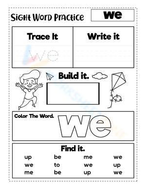 At school we Worksheet - Twisty Noodle