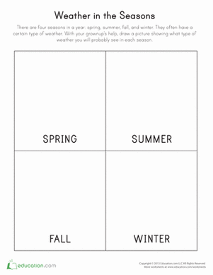 weather and seasons worksheet
