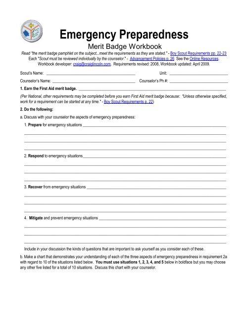 weather boy scout merit badge worksheet