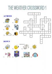 weather crossword puzzle worksheet answers