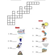 weather crossword puzzle worksheet