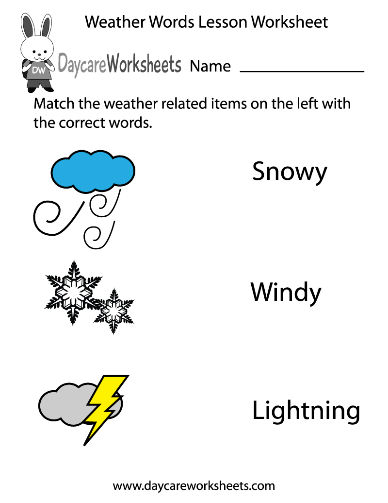 weather factors worksheet
