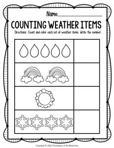 weather preschool worksheet