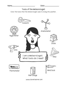 The weather worksheets for kindergartens