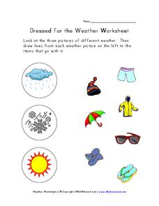 weather worksheet 1st grade