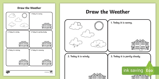 Draw the Weather Worksheet - Free Resource (Lehrer gemacht)