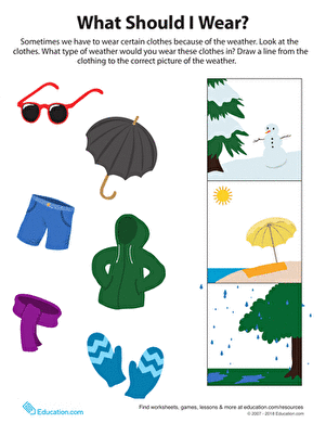What to Wear: Weather | Worksheet 