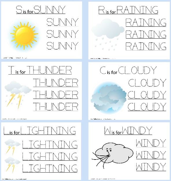 weather worksheet for preschool