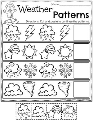 weather worksheet preschool