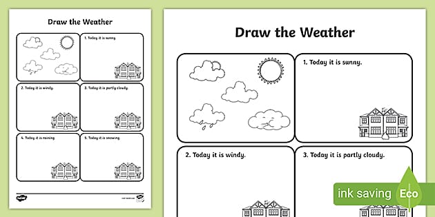 Draw the Weather Worksheet - Free Resource (Lehrer gemacht)