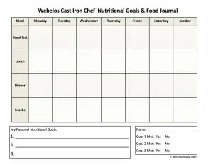 webelos worksheet