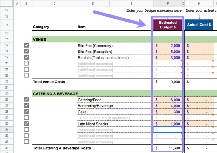 The Absolute Best Free Wedding Budget Template | Blog