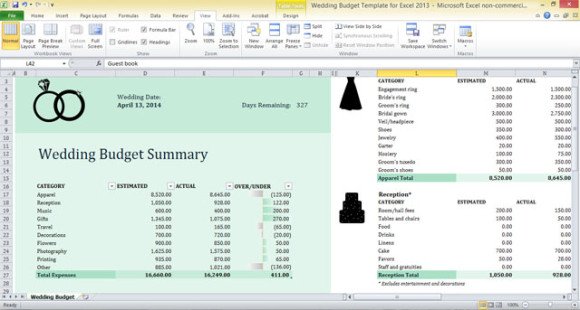 Wedding Budget Template for Excel