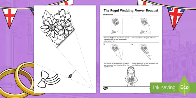 The Royal Wedding Flower Bouquet Worksheet (teacher made)