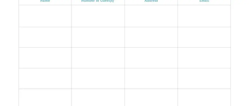 Wedding Guest List Template PDF Form - FormsPal