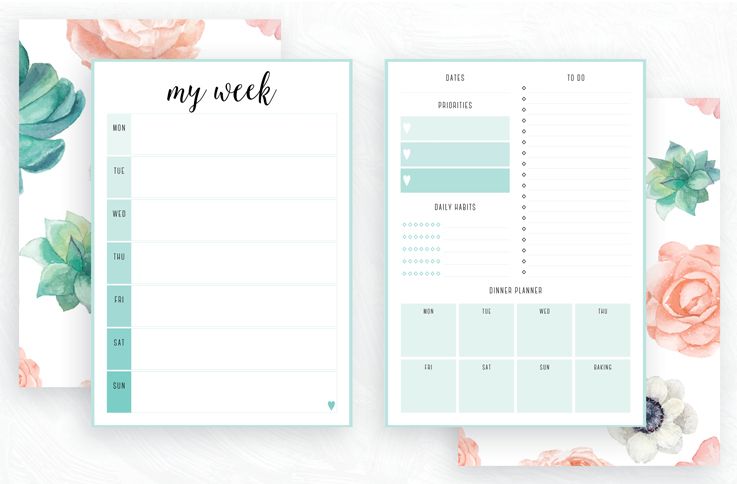 weekly planner printable eliza ellis