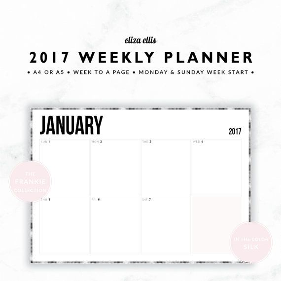 weekly planner printable eliza ellis
