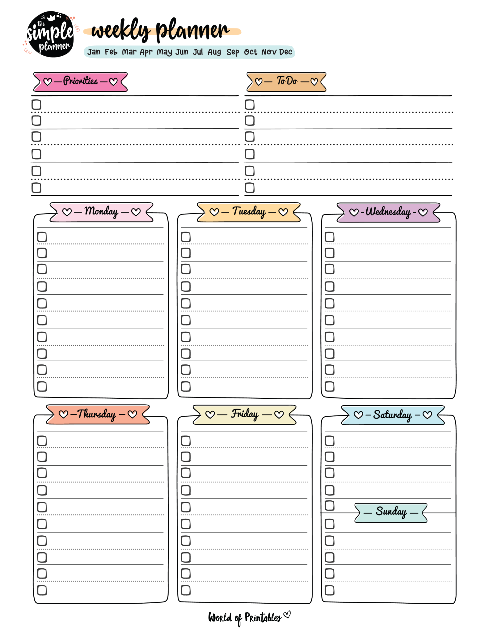 Free Weekly Planner Worksheet Download Free Weekly Planner Worksheet 