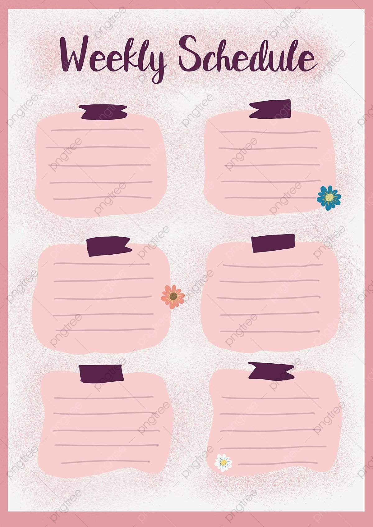 weekly study schedule printable