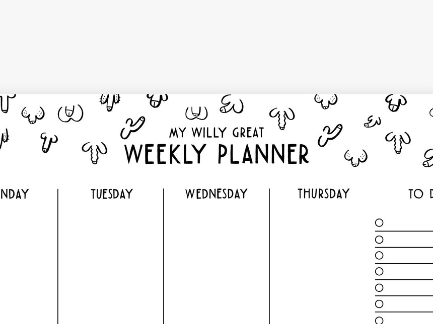 Weekly planner / Willy Great - typealive