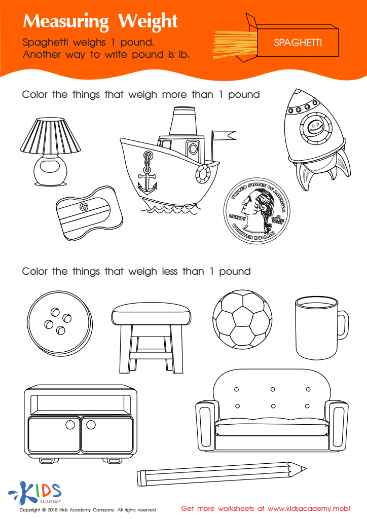 weight measurement worksheet