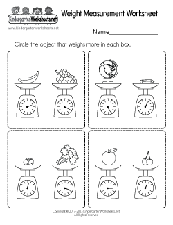 Measurement Worksheets for Kindergarten (Free Printables)