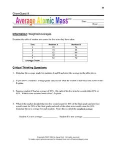 Weighted Average Lesson Plans &  Worksheets Reviewed by Teachers