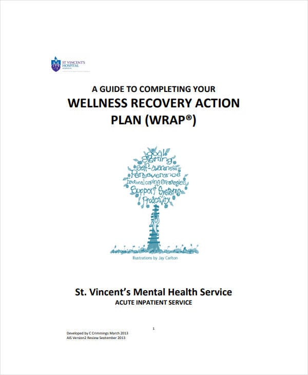 wellness recovery action plan worksheet