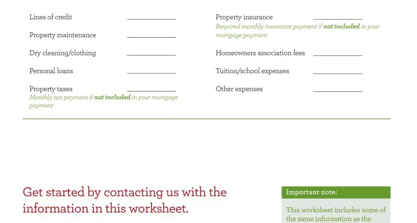 wells fargo financial worksheet short sale