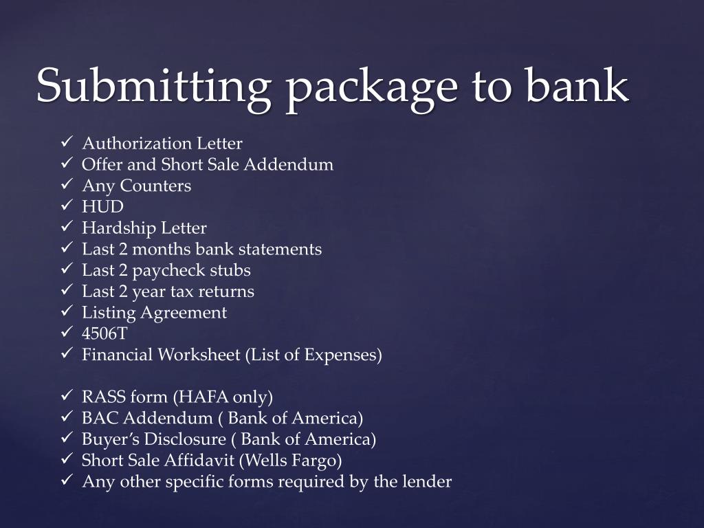 wells fargo financial worksheet short sale