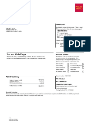 Business Banking: You and Wells Fargo | PDF | Wells Fargo ...