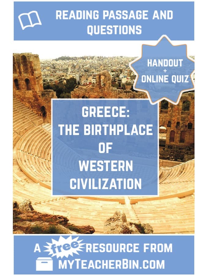 Greece: The Birthplace of Western Civilization - FREE Handout and ...